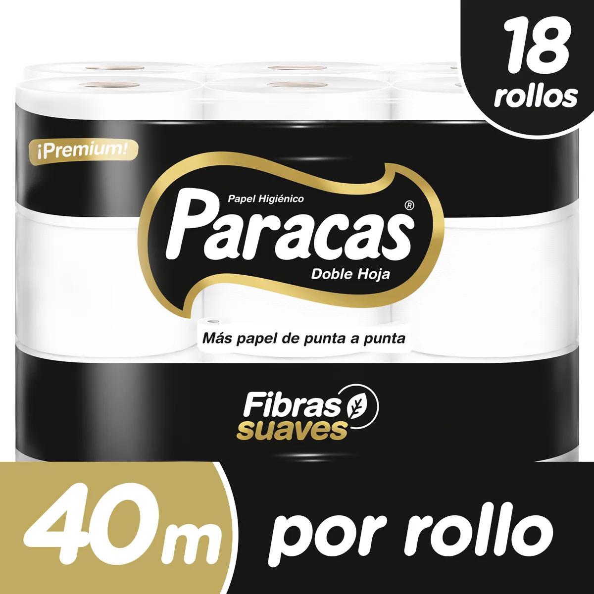 PARACAS - Papel Higiénico Paracas Black Empaque 18 Und
