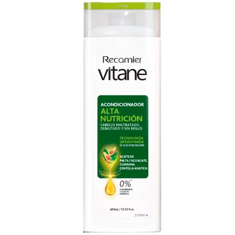 VITANE - Acondicionador Vitane Recamier Alta Nutrición Envase 400 mL