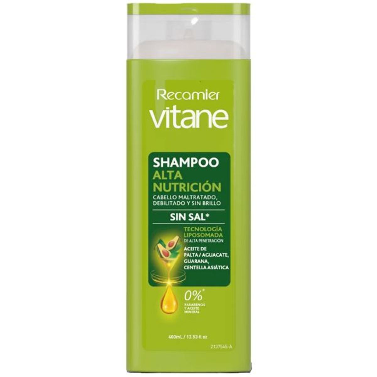 VITANE - Shampoo Vitane Alta Nutrición Envase 400 mL