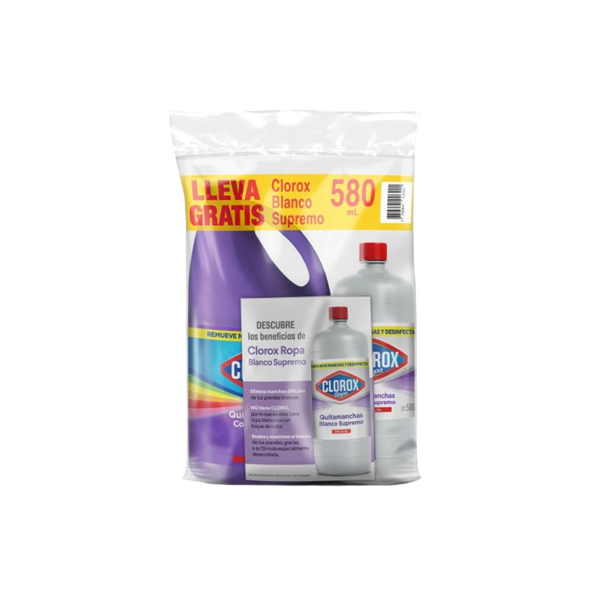 CLOROX - Pack Clorox Ropa Color 1.8 L + Ropa Blanca 580 mL