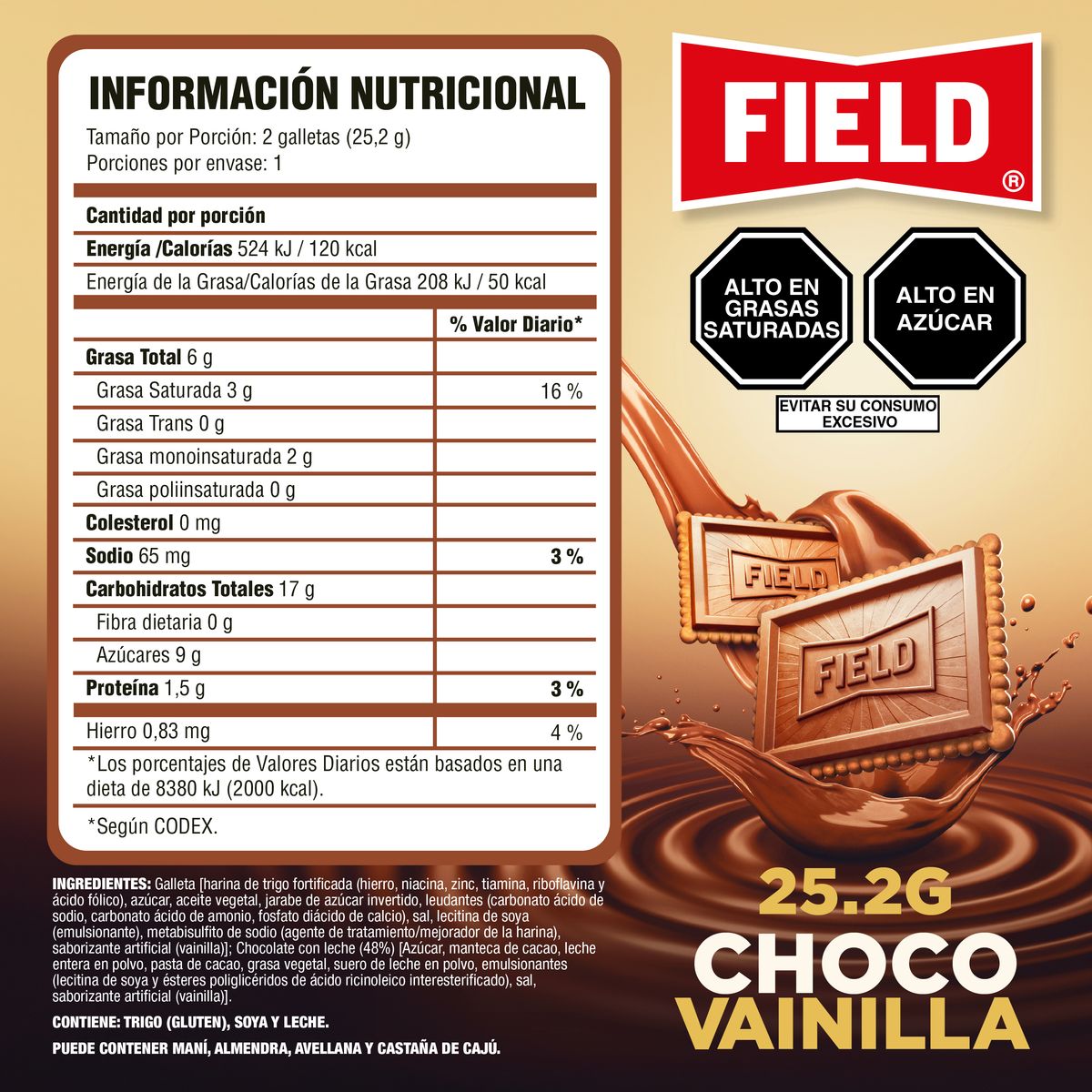 FIELD - Galletas Field Chocovainilla 25.2 g