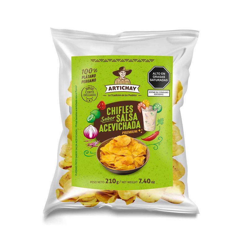 ARTICHAY - Plátano Frito Sabor Salsa Acevichada 210 g