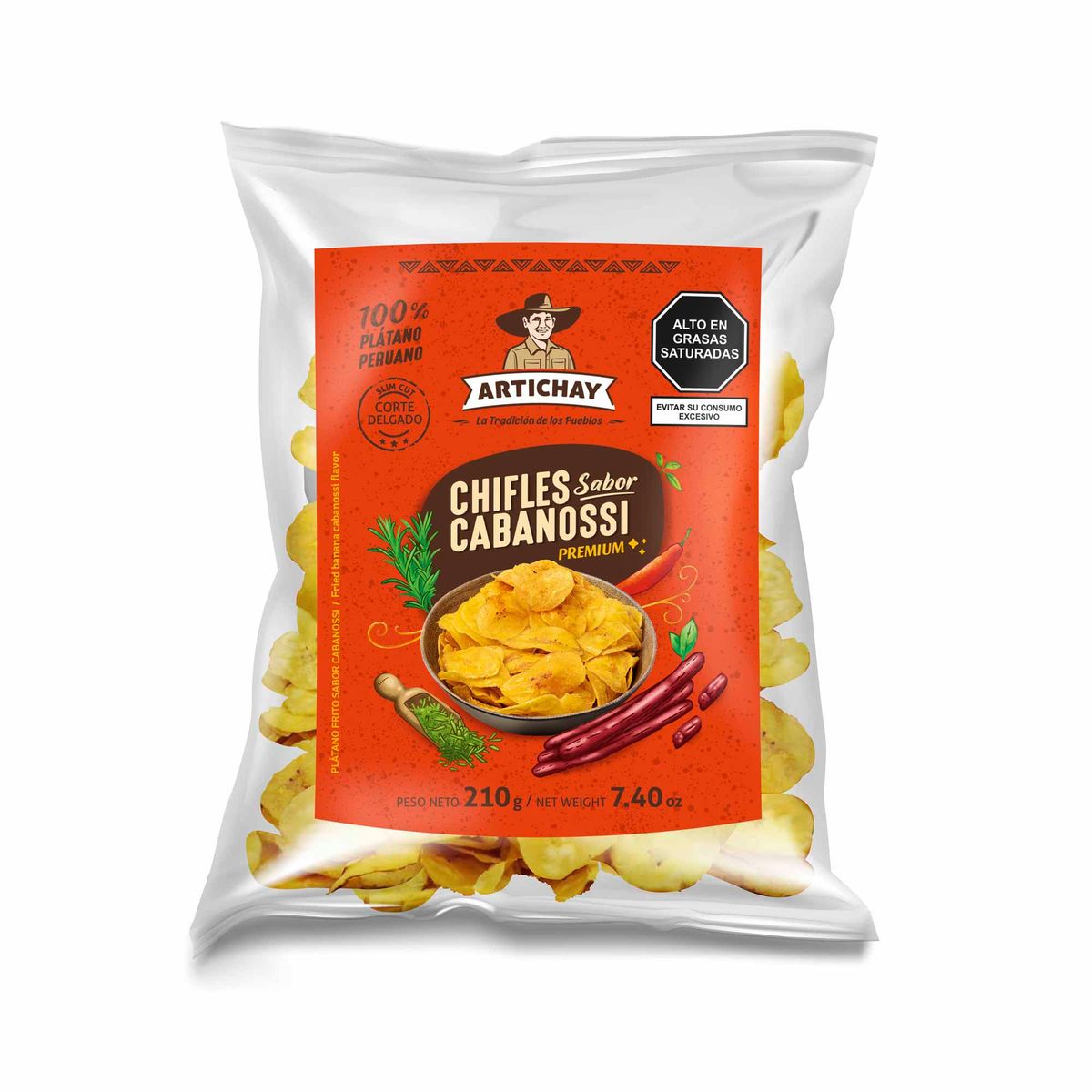 ARTICHAY - Plátano Frito Artichay Sabor Cabanossi Empaque 210 g