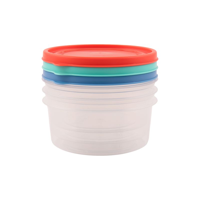 Casa Joven - Set x 6 Piezas Mini Contenedor Redondo 500mL Assort
