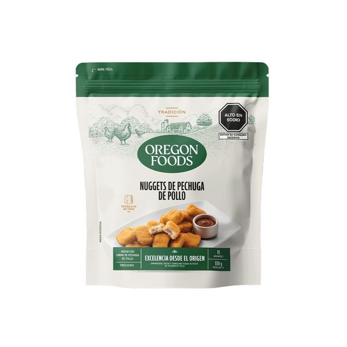 OREGON FOODS - Nuggets de Pechuga de Pollo Oregon Foods Bolsa 330 g