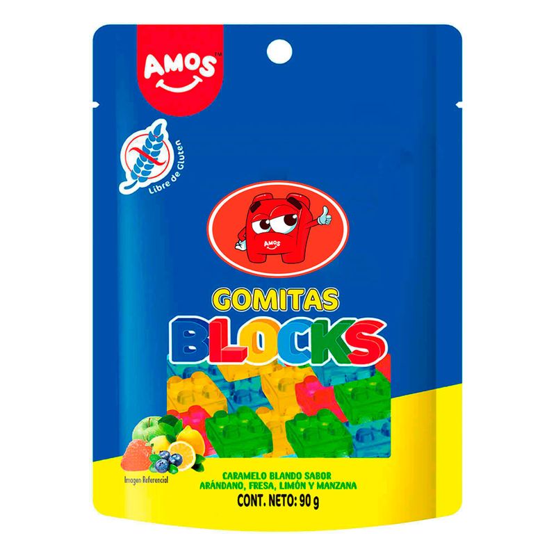 AMOS - Gomitas 4D Amos Bloques Empaque 90 g