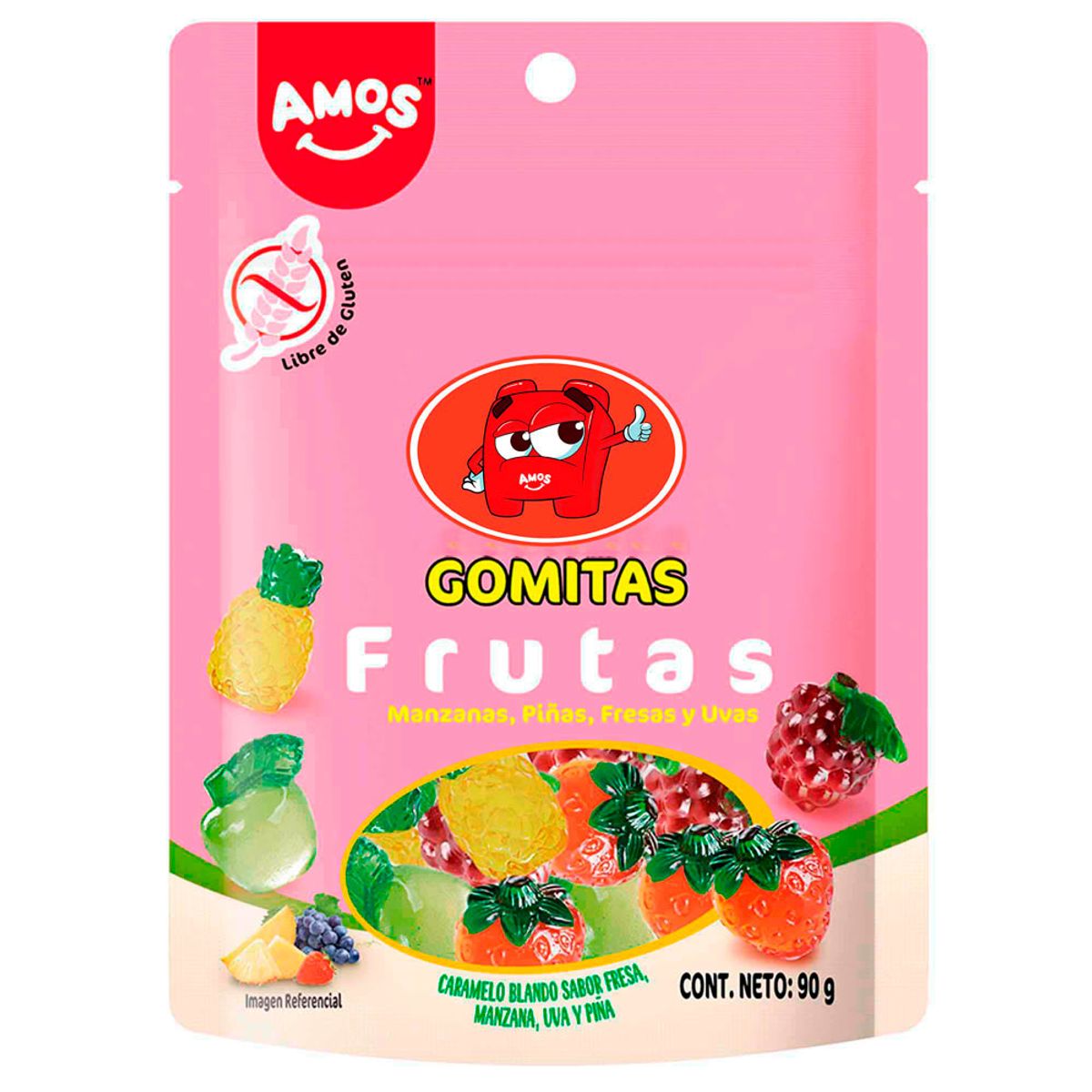 AMOS - Gomitas 4D Frutas 90 g