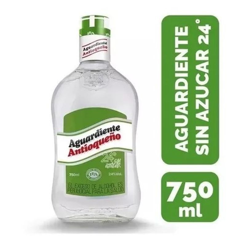 AGUARDIENTE ANTIOQUENO - Antioqueño Aguardiente Sin Azúcar 750 mL