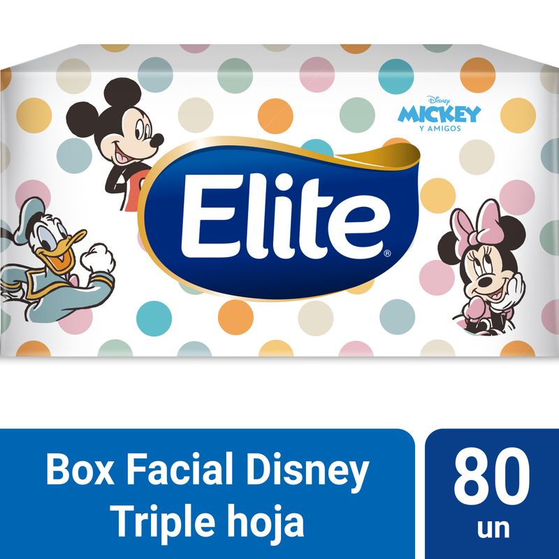 ELITE - Pañuelos Elite Disney Familiar Triple Hoja Caja 80 Und