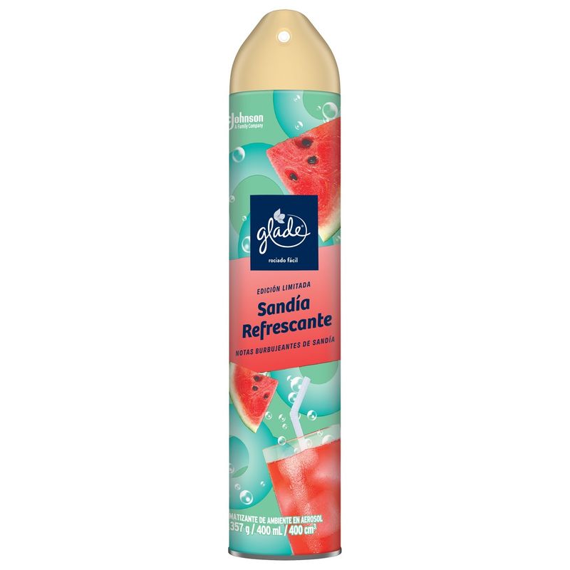 GLADE - Ambientador Glade Aerosol Sandía Refrescante Envase 400 mL