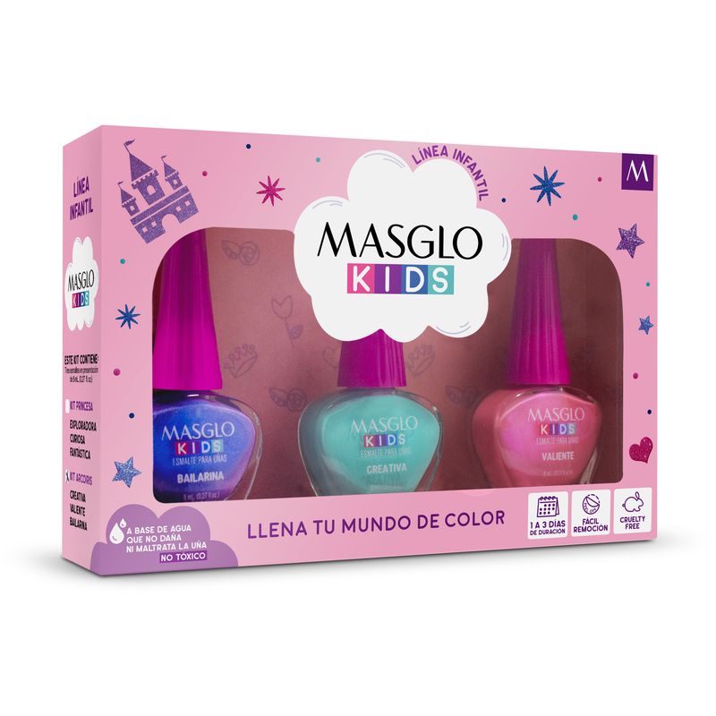 MASGLO - KIT 2 ARCOIRIS MASGLO KIDS X 3UN