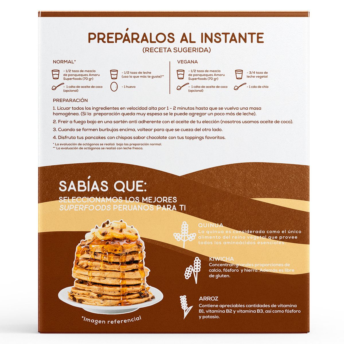 AMARU SUPERFOODS - Pre Mezcla Pancake Chocochips 350 g