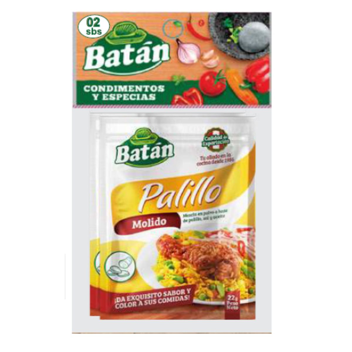 BATAN - Palillo Molido Batán Bolsa 2 Sobres