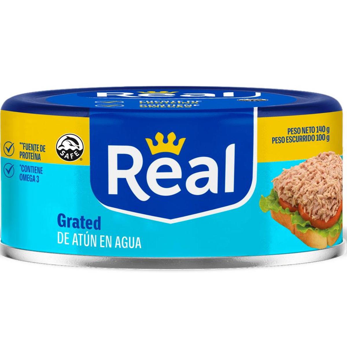 REAL - Grated Atún Real en Agua Lata 140 g
