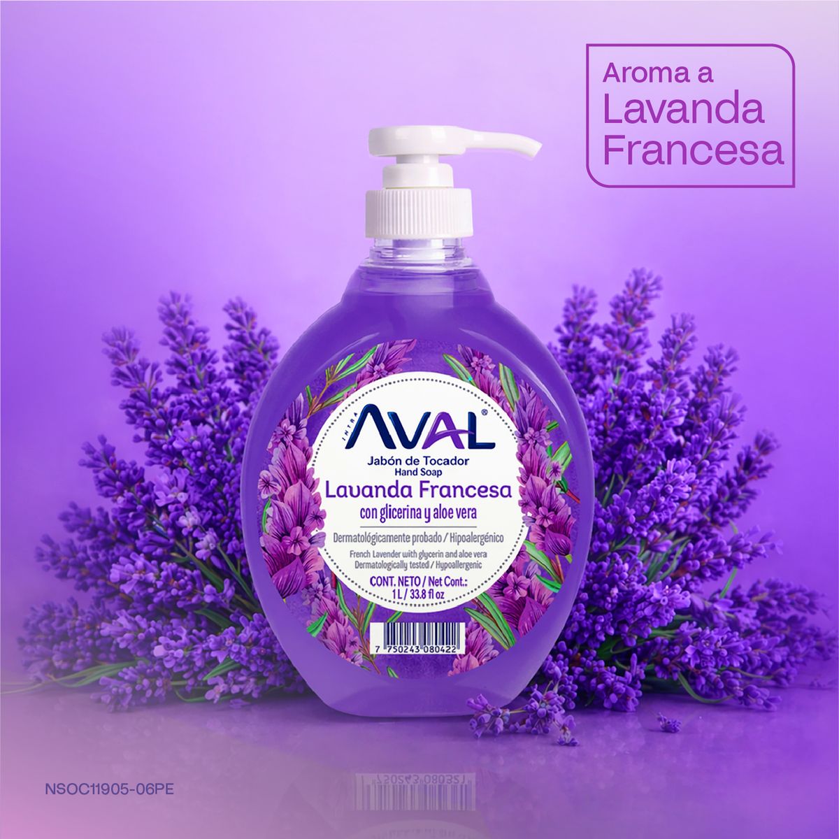 AVAL - Jabón Liquido Aval Lavanda Envase 1 L