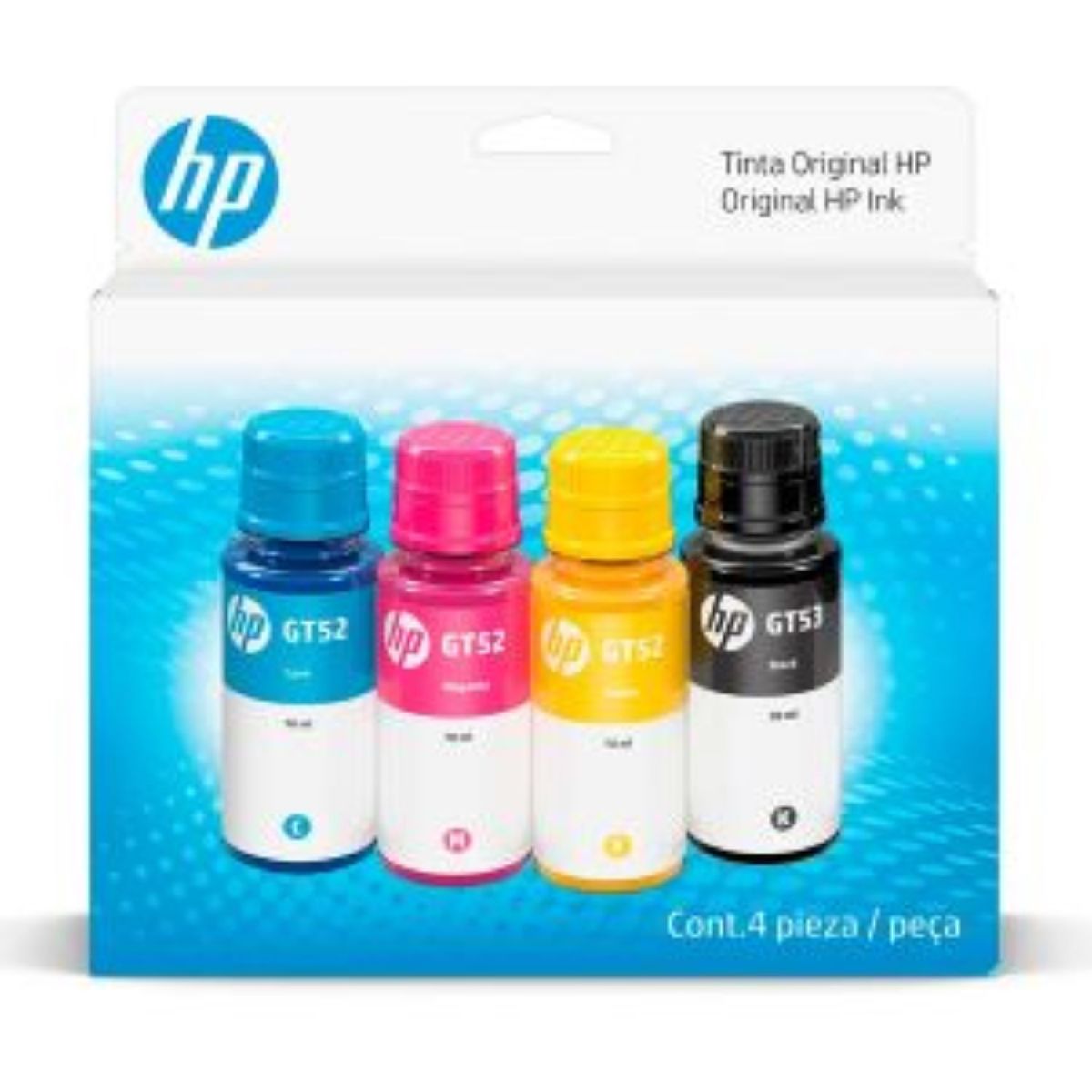 HP - Kit de 4 Tintas HP GT53 Negro GT52 Color