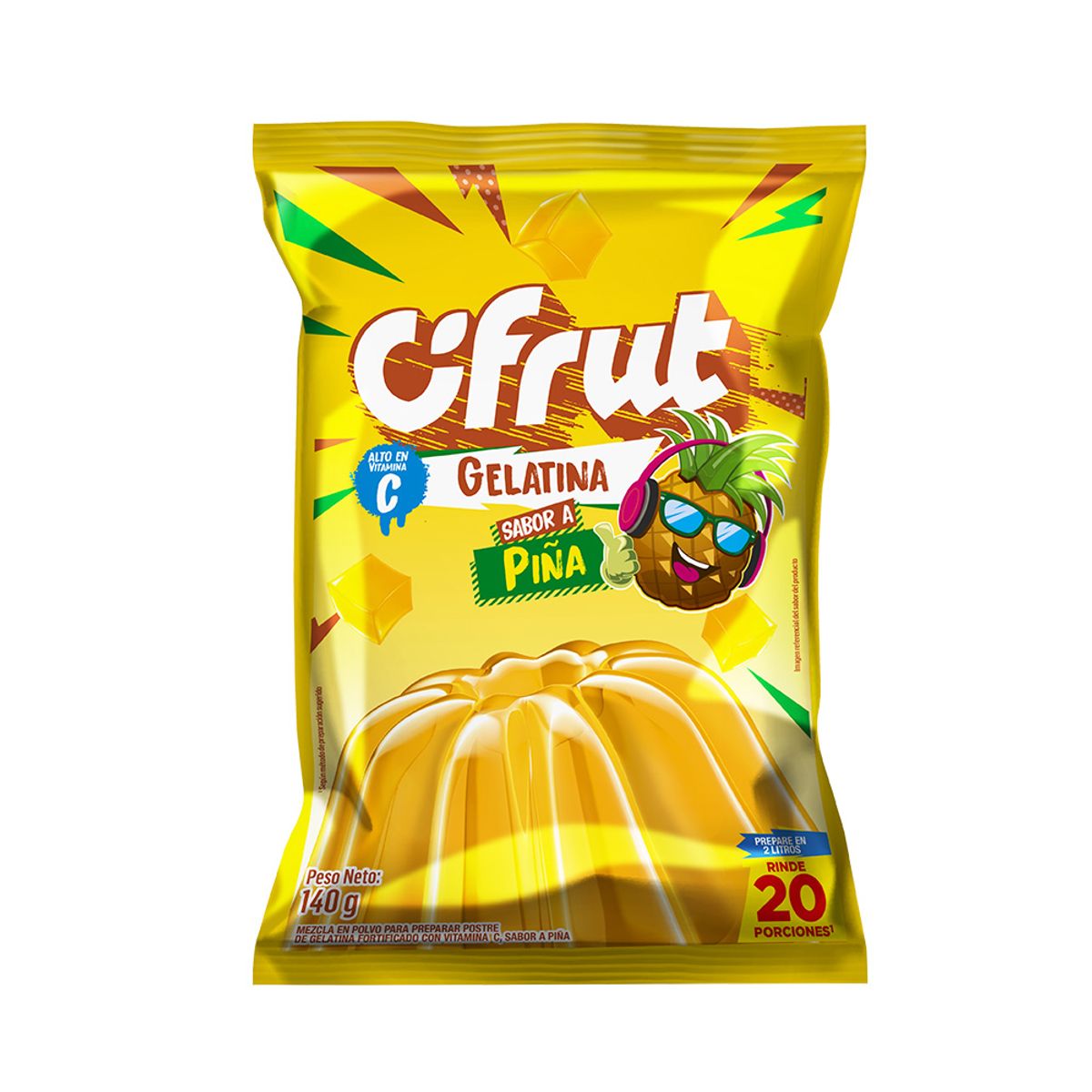CIFRUT - Gelatina en Polvo Cifrut Sabor Piña Empaque 170 g