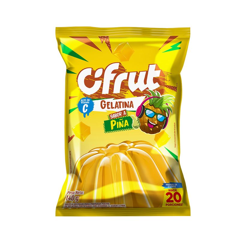 CIFRUT - Gelatina en Polvo Cifrut Sabor Piña Empaque 170 g
