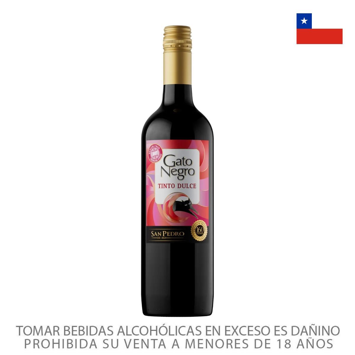GATO - Vinto Tinto Gato Negro Dulce Botella 750 mL