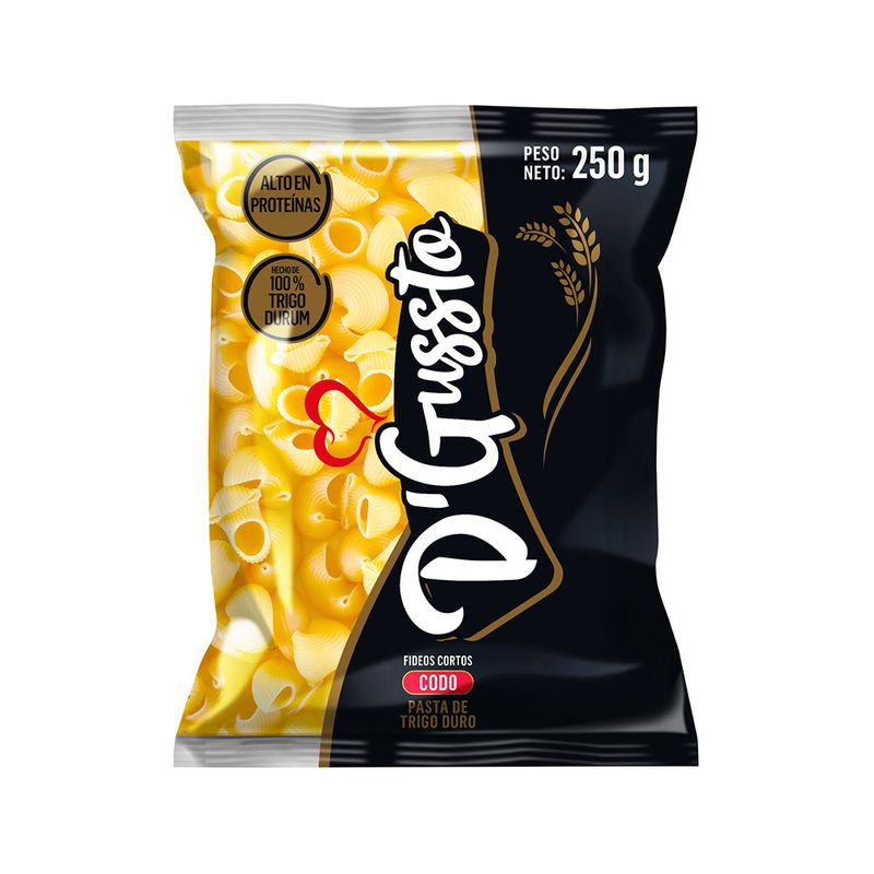 DGUSSTO - Fideos Codito D Gussto Bolsa 250 g