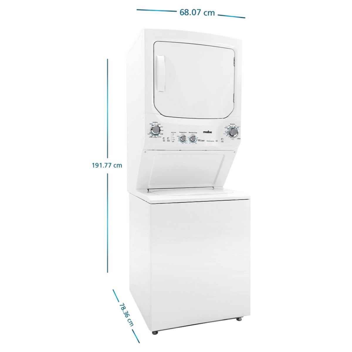 MABE - Centro de Lavado UltraCapacity Gas 24Kg Mabe MCLP2440PSBB0