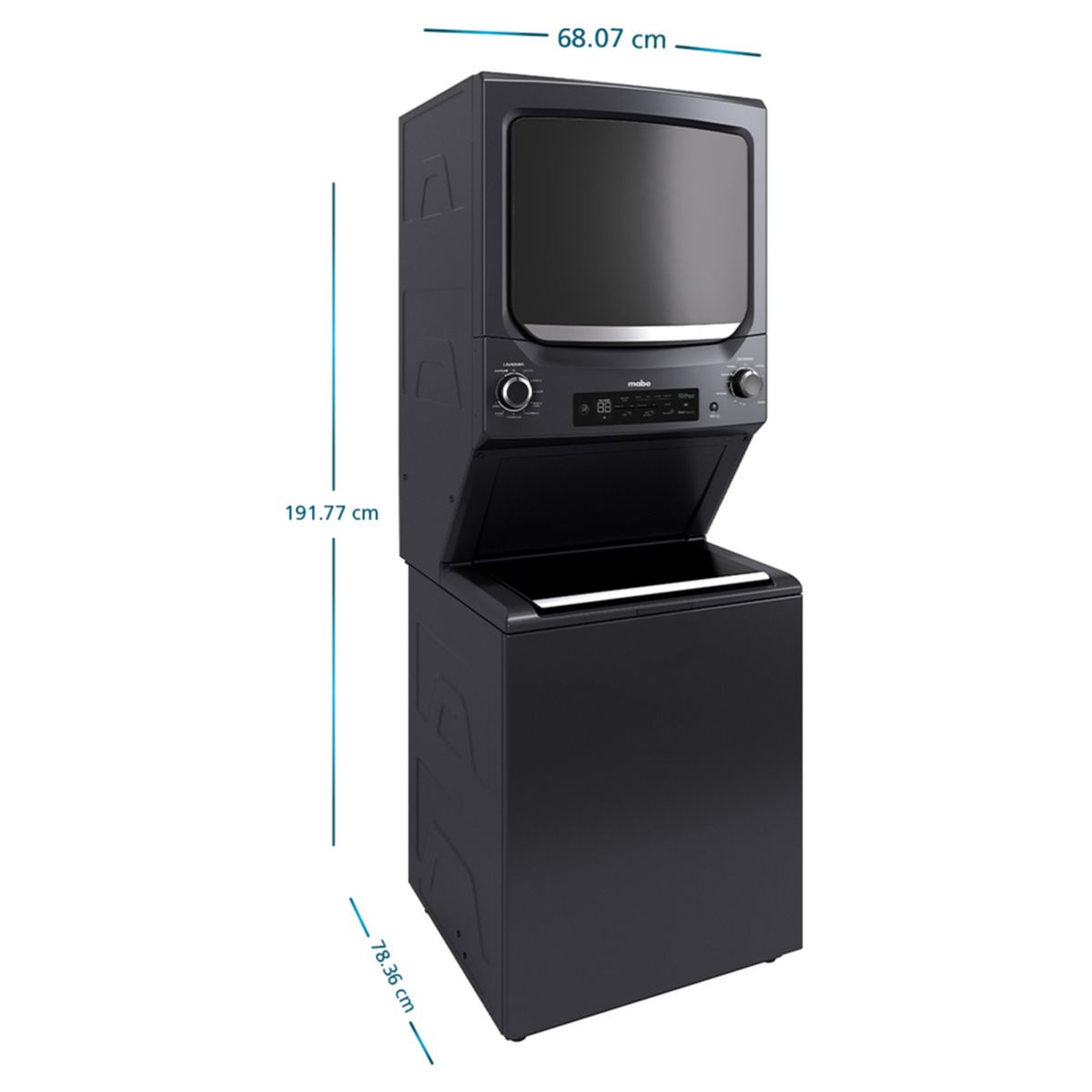 MABE - Centro de Lavado a Gas Mabe MCLP2440PPDG0 Premium 24Kg Gray