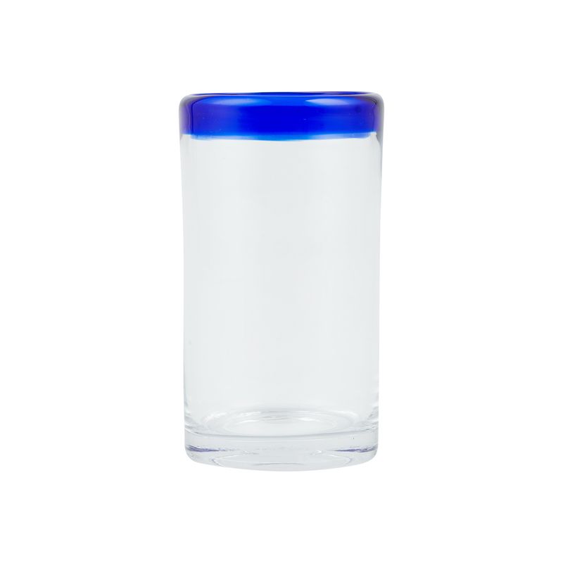 Casa Joven - Vaso Borde Azul Tulum 320mL Premium