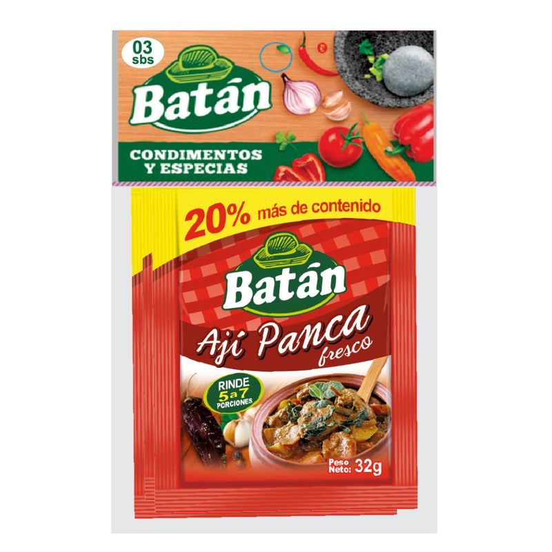 BATAN - Ají Panca Fresco Batán Bolsa 3 Sobres