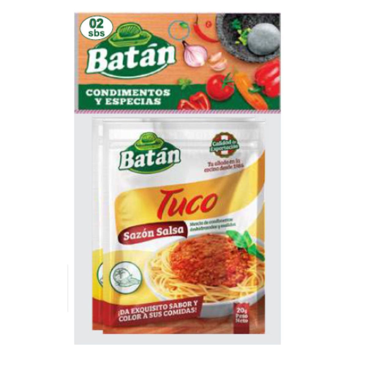 BATAN - Tuco Sazón Salsa Batán Bolsa 2 Sobres