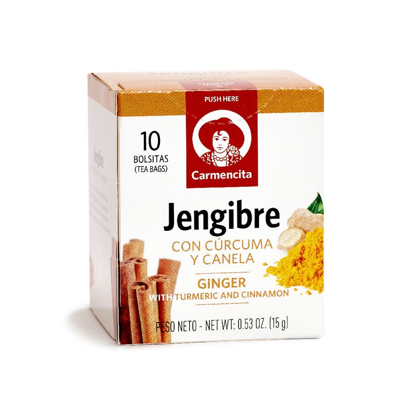 CARMENCITA - Infusión de Jengibre Cúrcuma y Canela Carmencita Caja 10 Und