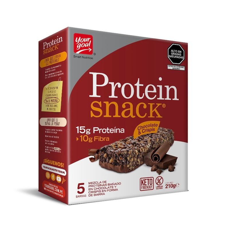 PROTEIN SNACK - Cereal en Barra Protein Snack Chocolate Caja 210 g