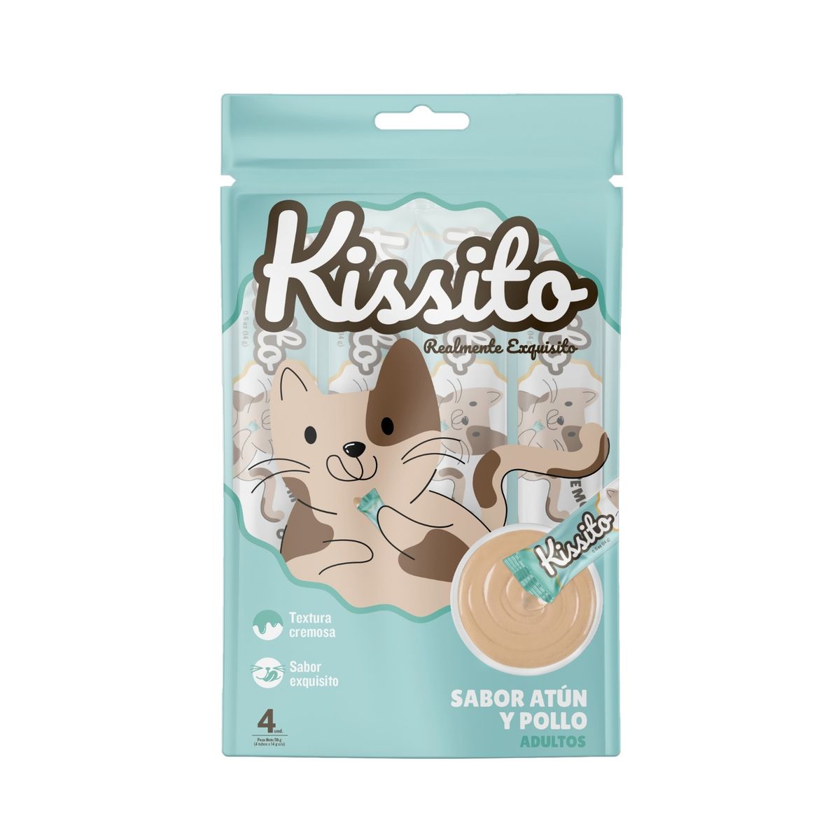 KISSITO - Snack para Gatos Kissito Atún y Pollo Empaque 4 Und