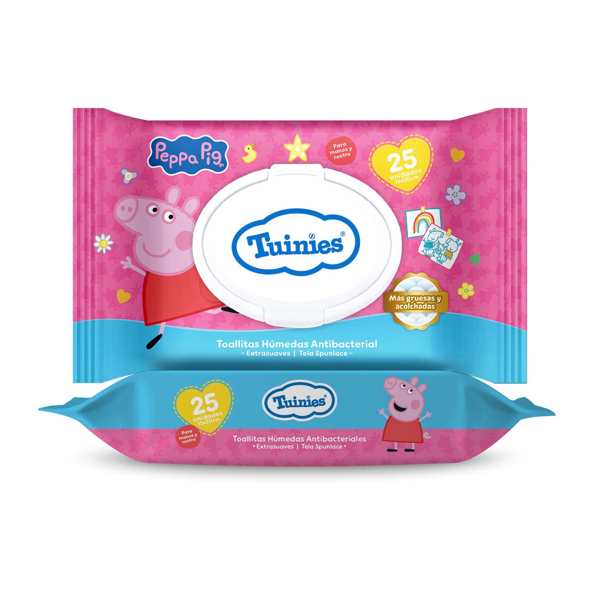 TUINIES - Toallitas Húmedas Tuinies Pepa Pig Empaque 25 Und