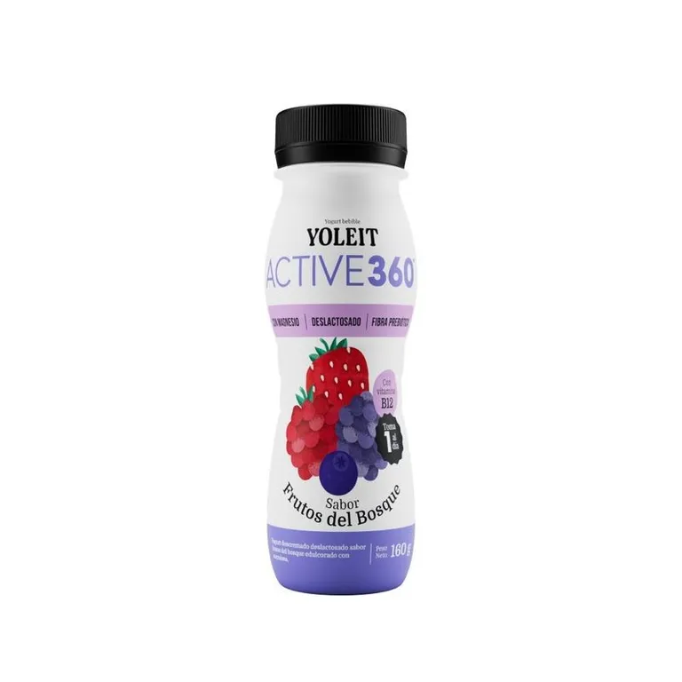 Yogurt Yoleit Active Frutos del Bosque Botella 160 g | Tottus Perú