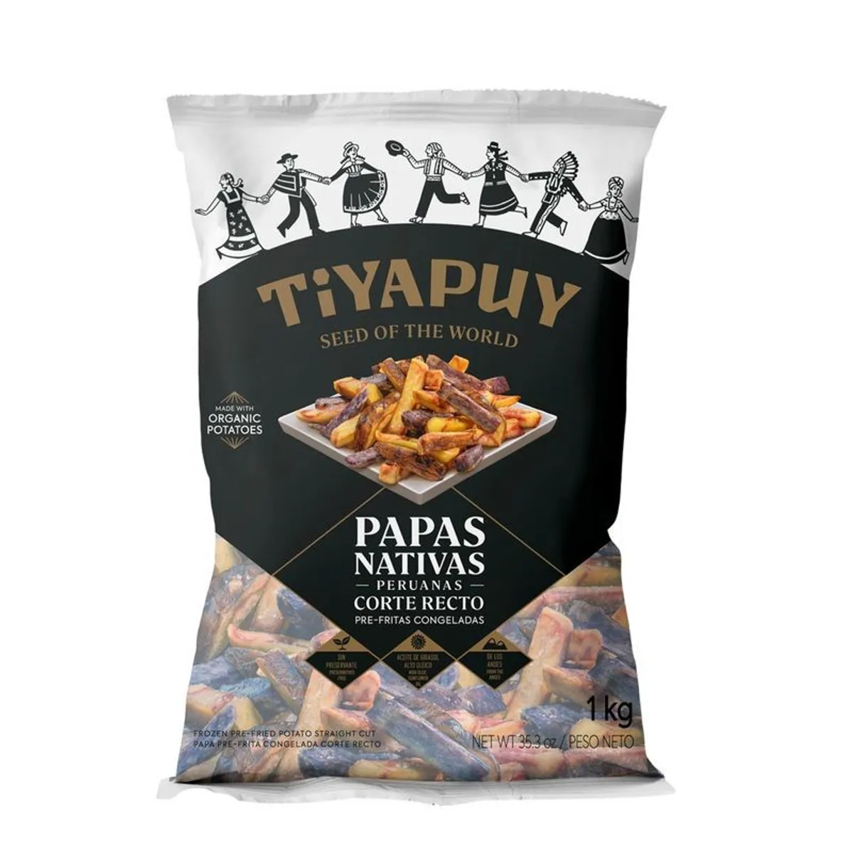 TIYAPUY - Papas Nativas Congeladas Tiyapuy Bolsa 1 Kg