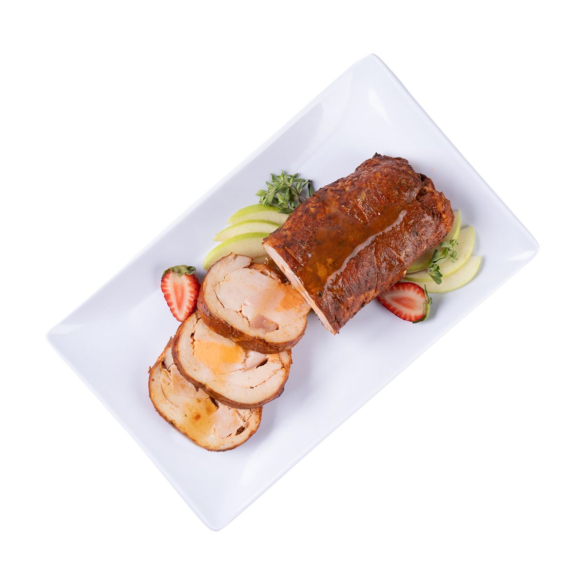 EQUIVALENTE - Enrollado De Pavo Con Guindones Y Tocino