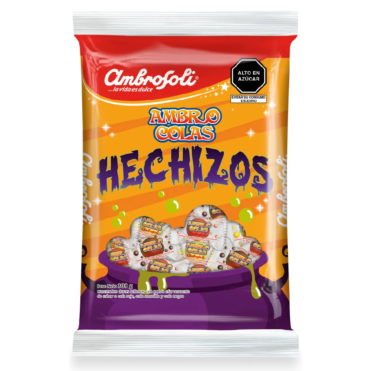 AMBROSOLI - Caramelos Ambro Colas Hechizos Bolsa x 308 g