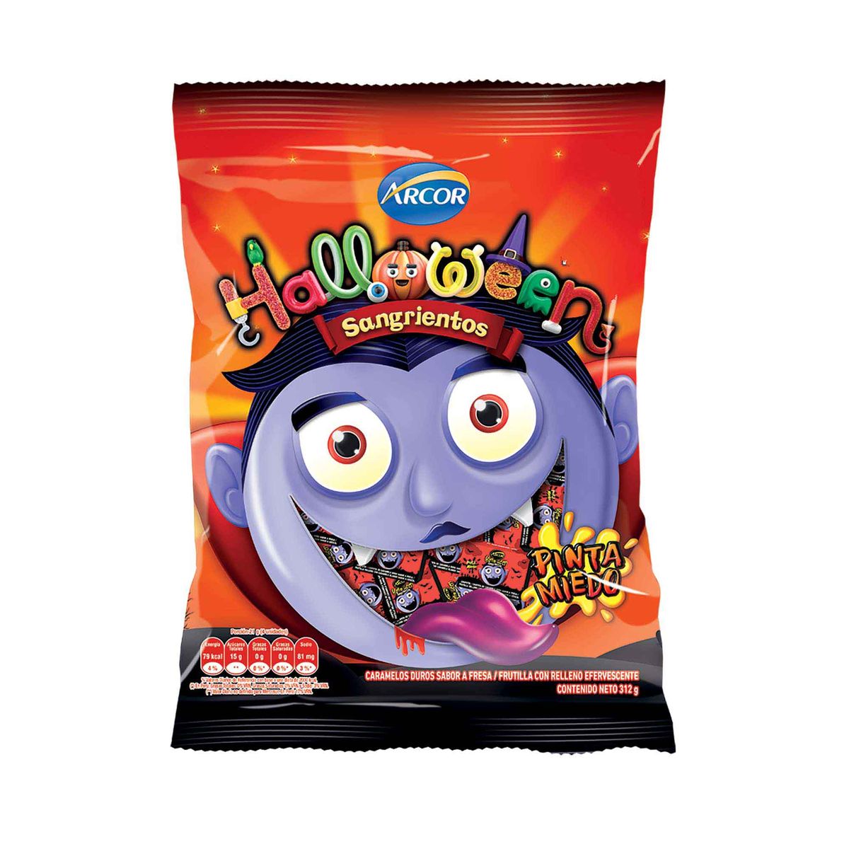 ARCOR - Caramelos Sangrientos Ácidos x 312 g