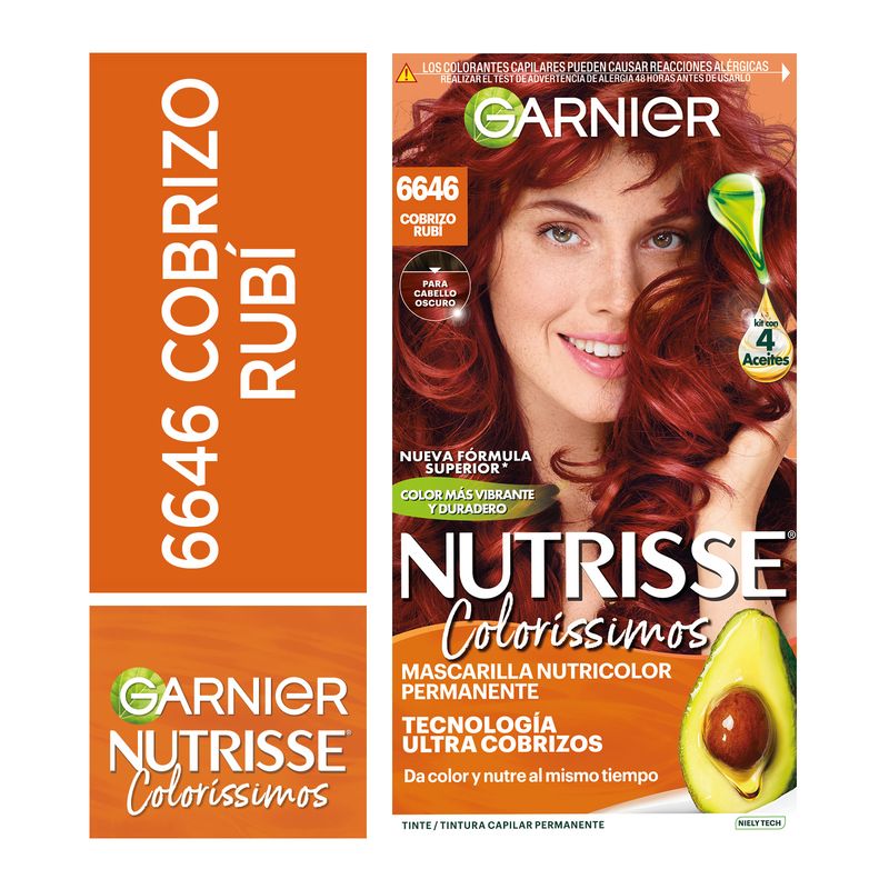 NUTRISSE - Kit Tinte Capilar Nutrisse Tono 6646 Cobrizo Rubí