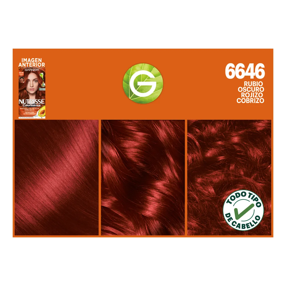NUTRISSE - Tinte Nutrisse Colorissimo Tono 6646 Cobrizo Rubí