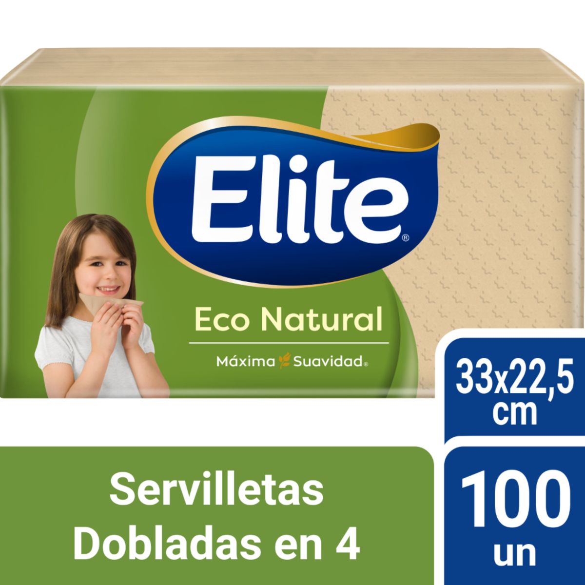 ELITE - Servilletas Elite Eco Natural Empaque 100 Und