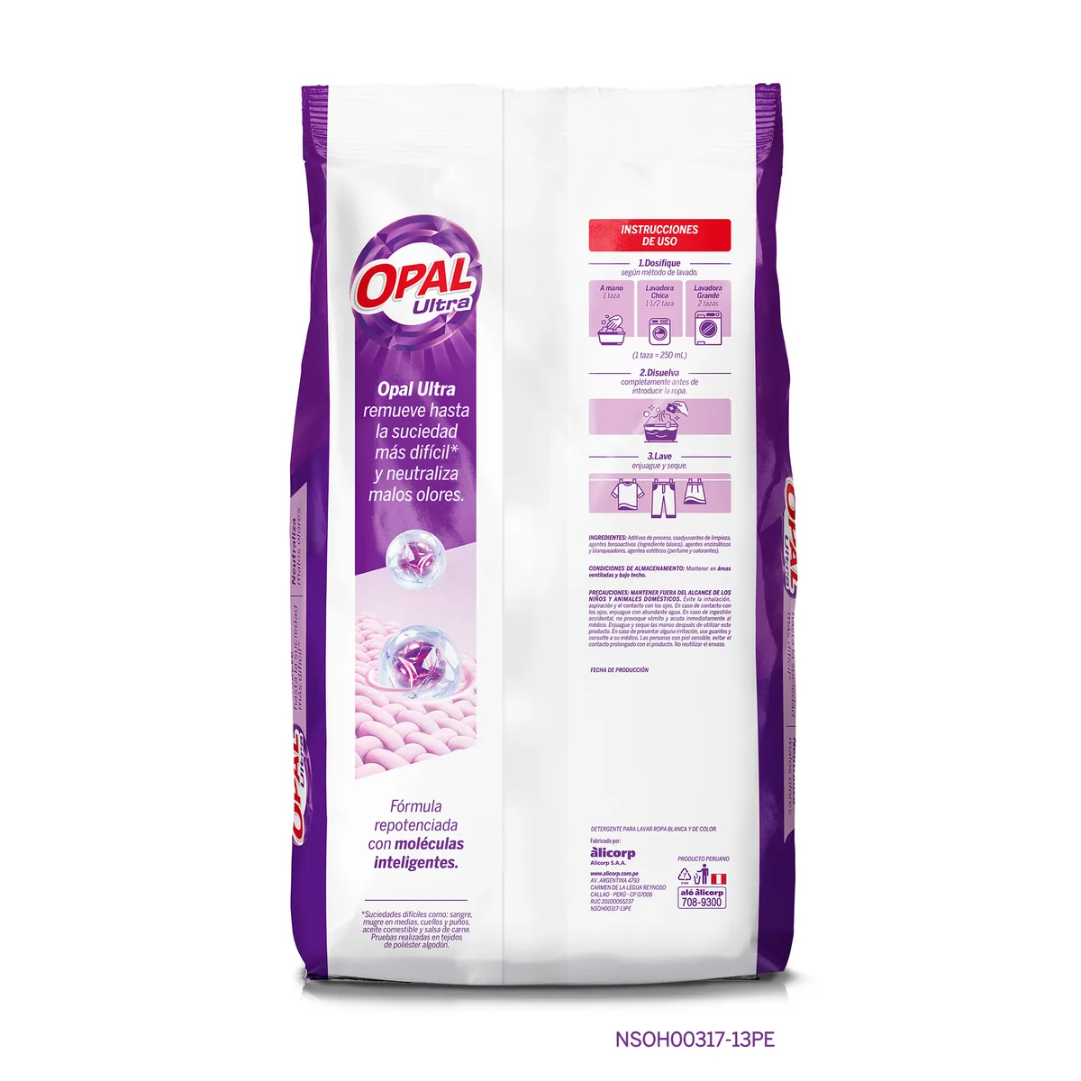 OPAL - Detergente en Polvo Opal Ultra Bolsa 730 g