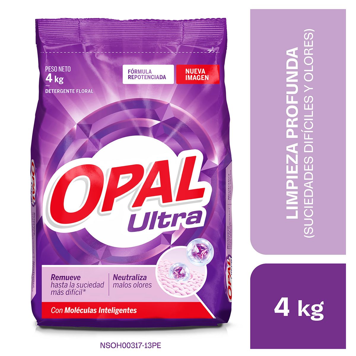 OPAL - Detergente en Polvo Opal Ultra Bolsa 4 Kg