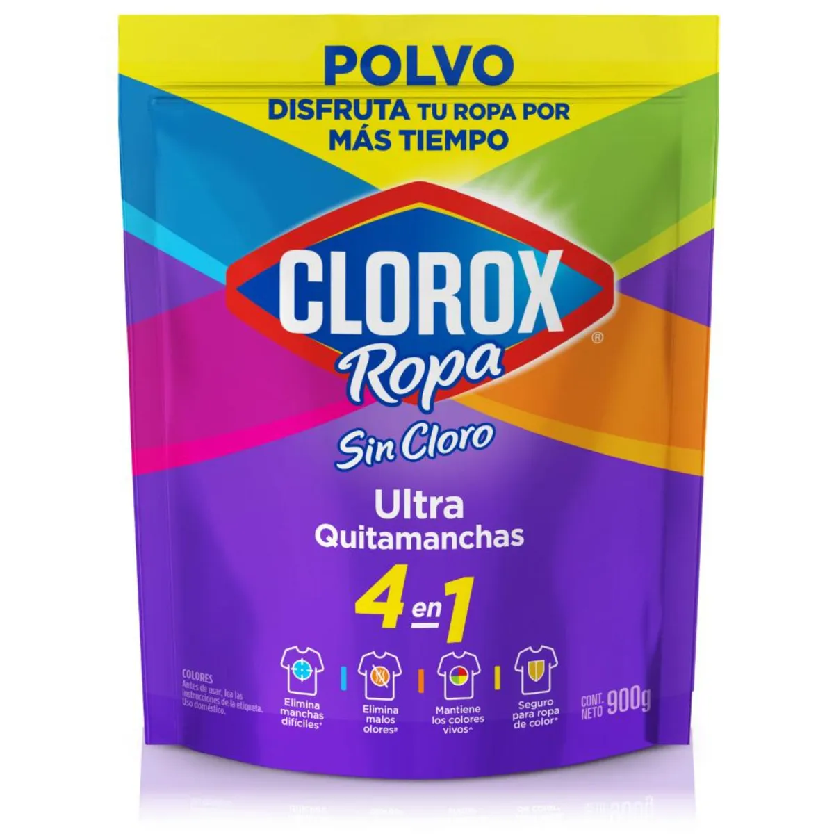 CLOROX - Quitamanchas en Polvo Clorox Ropa Color Doypack 900 g