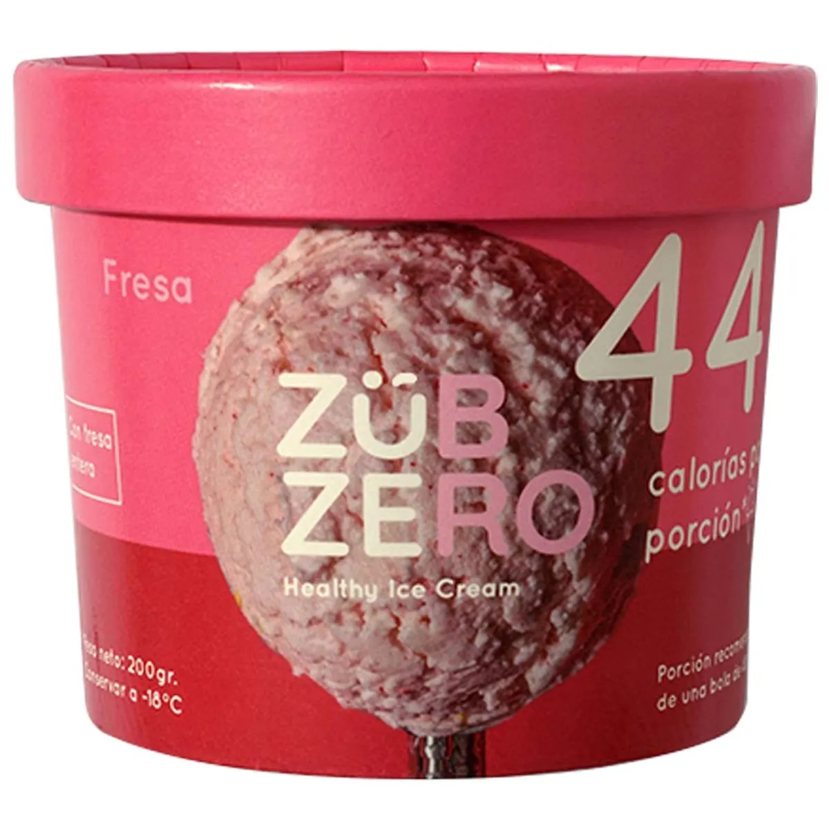 ZUBZERO - Helado Saludable ZubZero Fresa Pote 500 mL