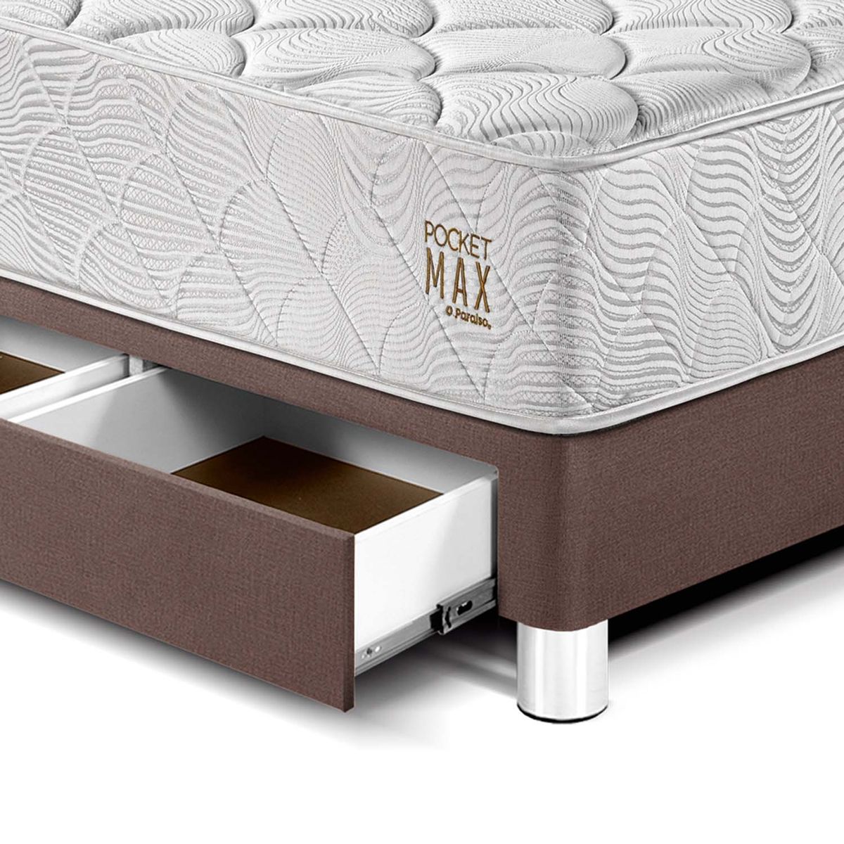 PARAISO - Dormitorio Loft Max Queen Chocolate + Cajones