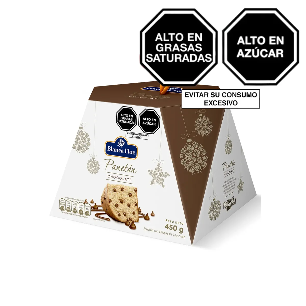 BLANCA FLOR - Panetón Blanca Flor Chocolate Caja 450 g