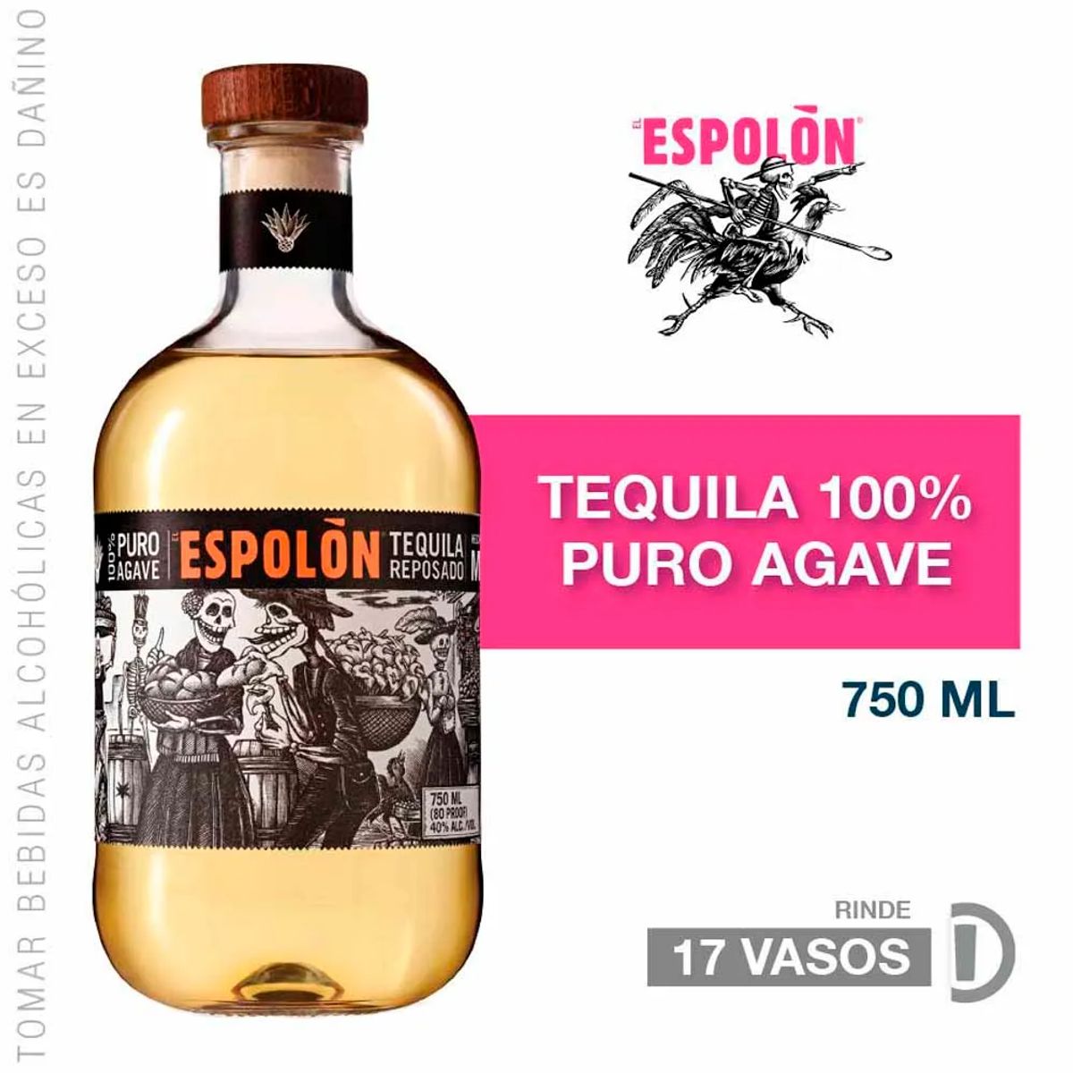 ESPOLON - Tequila Espolón Reposado Botella 750 mL