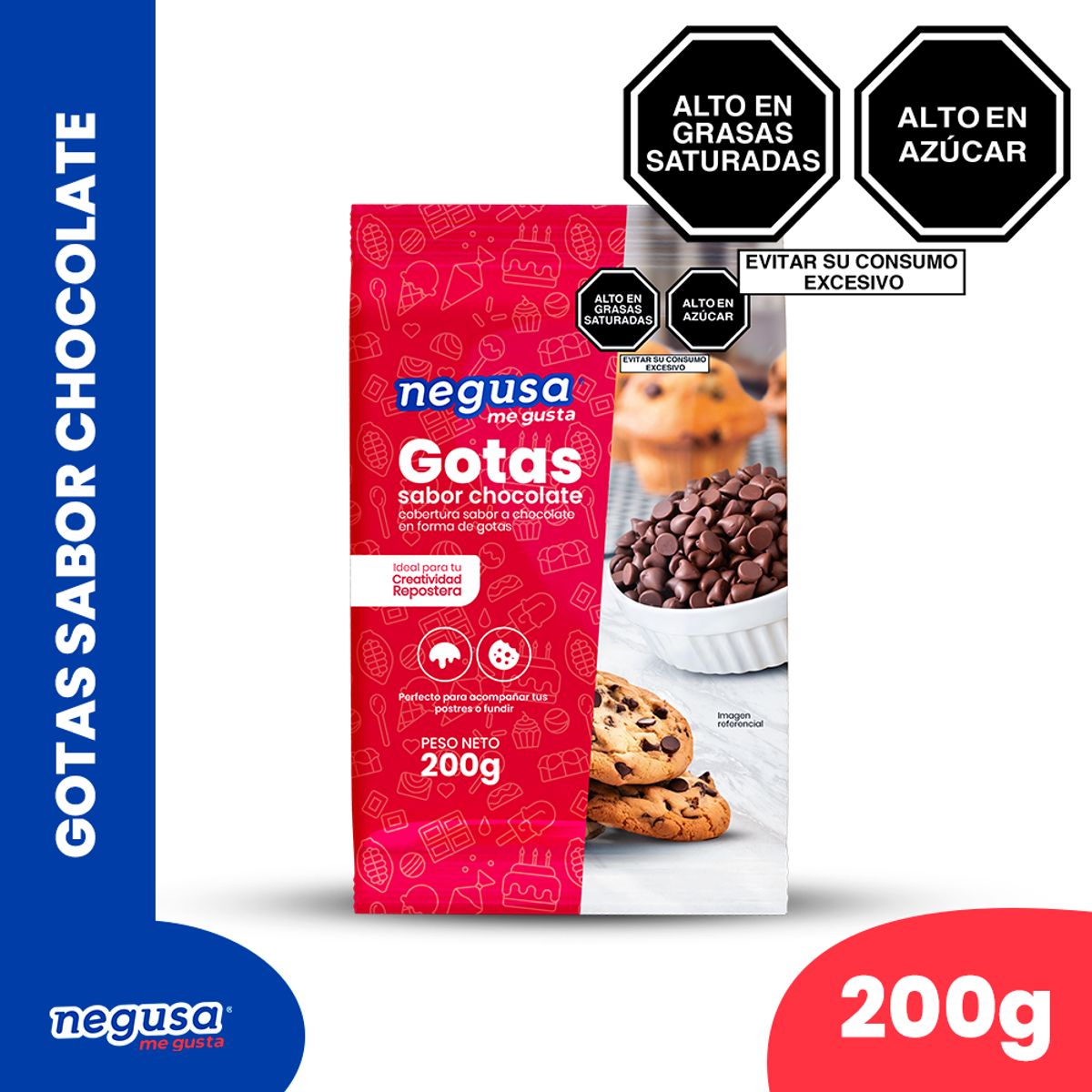 NEGUSA - Gotas de Chocolate Negusa Bolsa 200 g