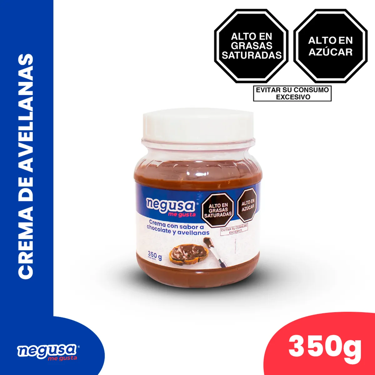 NEGUSA - Crema de Chocolate y Avellanas Negusa Envase 350 g